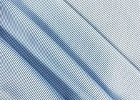 130GSM 100% पॉलिएस्टर शर्ट फैब्रिक / कैजुअल ताना बुना हुआ कपड़ा ब्लू पट्टियाँ
