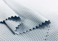 100 प्रतिशत पॉलिएस्टर शर्ट कपड़ा गिंगहैम ताना बुना हुआ ग्रे चेक 130GSM