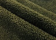 150 सेमी नरम कंबल कपड़े / Woollike शेरपा ऊन कंबल कपड़े जैतून का हरा