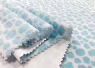 210GSM 100% पॉलिएस्टर मखमल कपड़े ऊन सामग्री ब्लू तेंदुए प्रिंट