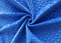 200GSM उभरा हुआ मखमली कपड़ा / सोफा पॉलिएस्टर मखमल असबाब कपड़ा प्रशिया नीला