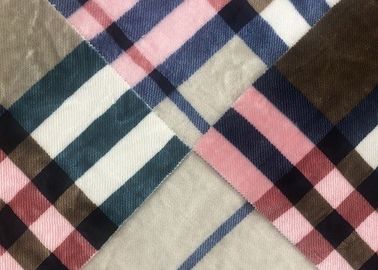 कोरल ऊन नरम कंबल कपड़े की जाँच / 530GSM सिंथेटिक कंबल सामग्री